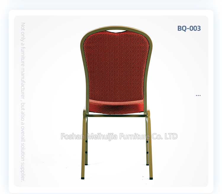 Modern design iron restaurant chais red stacking banquet chair with backrest
