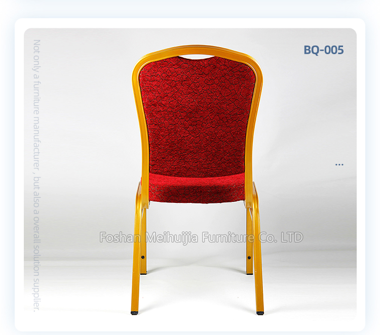 Restaurant furniture aluminum banquet stacking chair with with high density mold foam seat pad