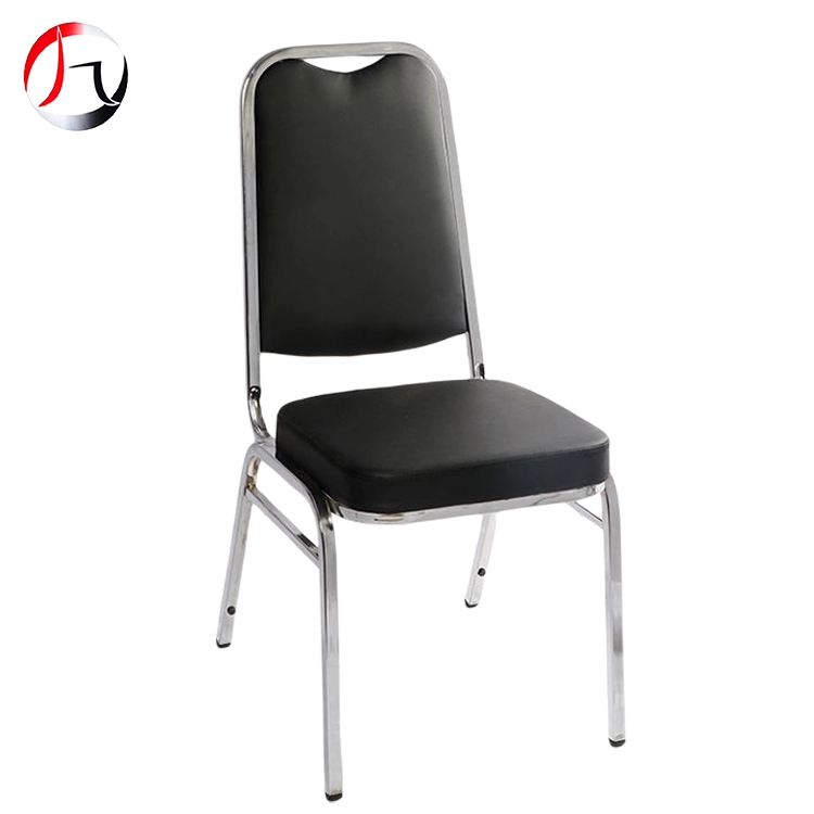 MHJ furniture - Elegant Fashion Hotel Furniture Metal Stacking Chrome Banquet Chair For Hall Wedding Steel/iron chair 1