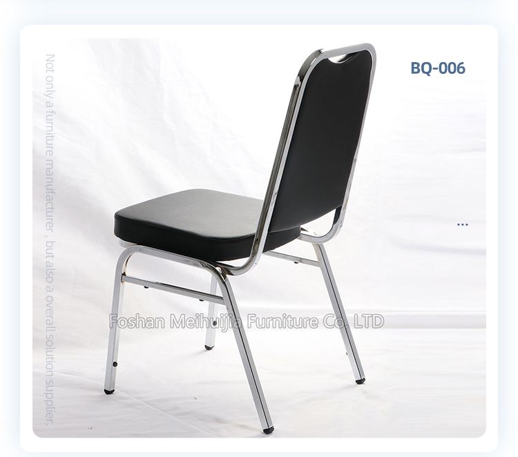 Elegant fashion hotel furniture metal stacking chrome banquet chair for hall wedding