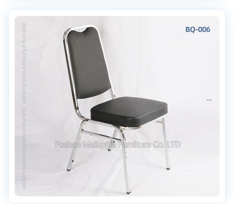 Elegant fashion hotel furniture metal stacking chrome banquet chair for hall wedding
