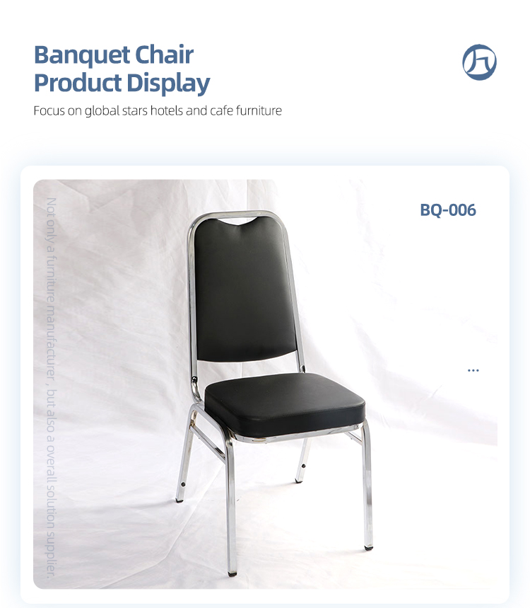 Elegant fashion hotel furniture metal stacking chrome banquet chair for hall wedding