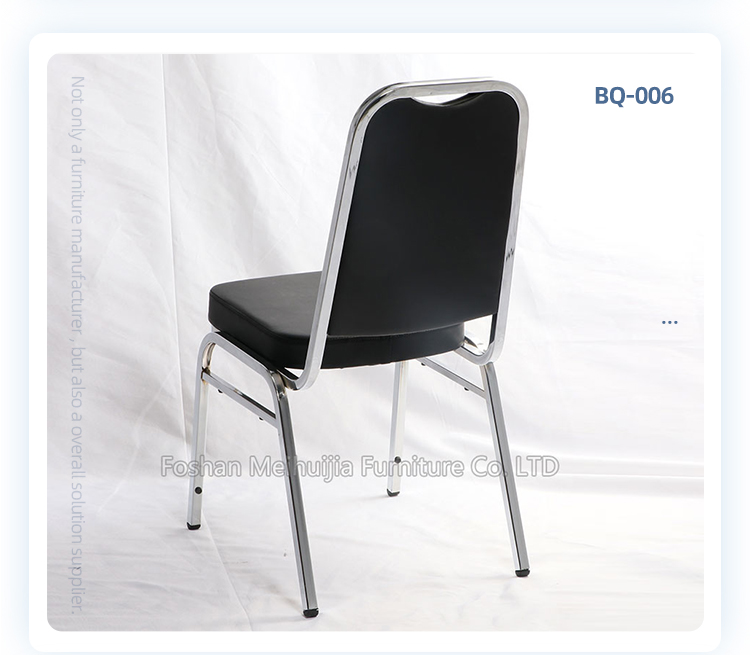 Elegant fashion hotel furniture metal stacking chrome banquet chair for hall wedding
