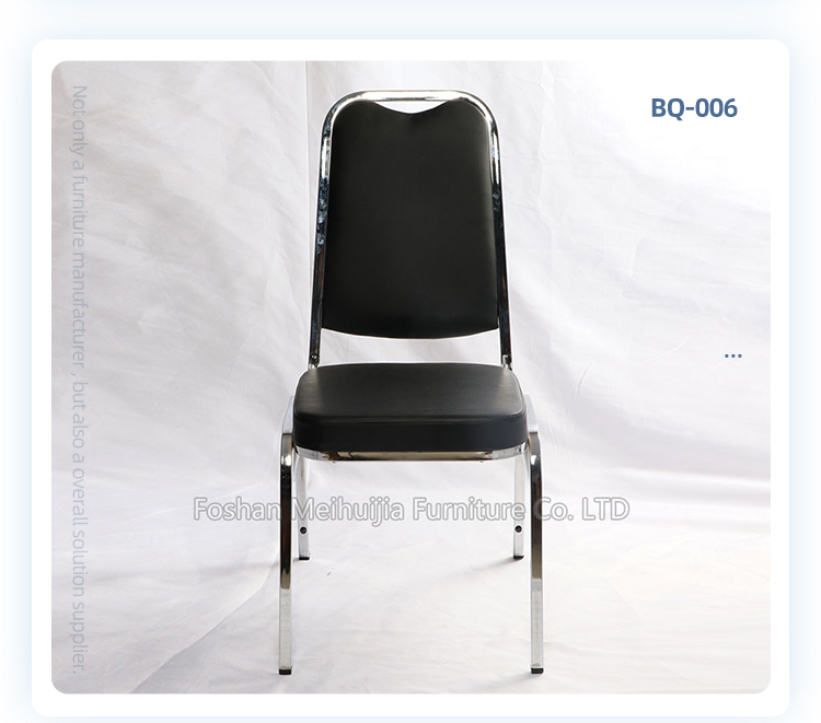 Elegant fashion hotel furniture metal stacking chrome banquet chair for hall wedding