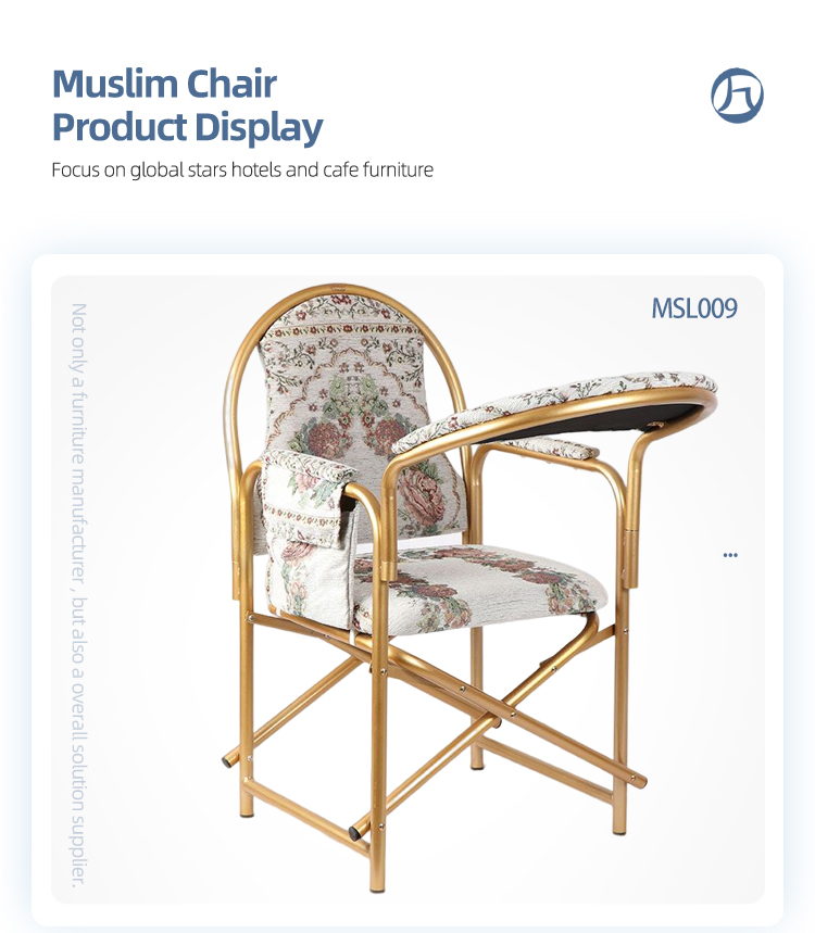 hot sale steel metal folding muslim prayer chair