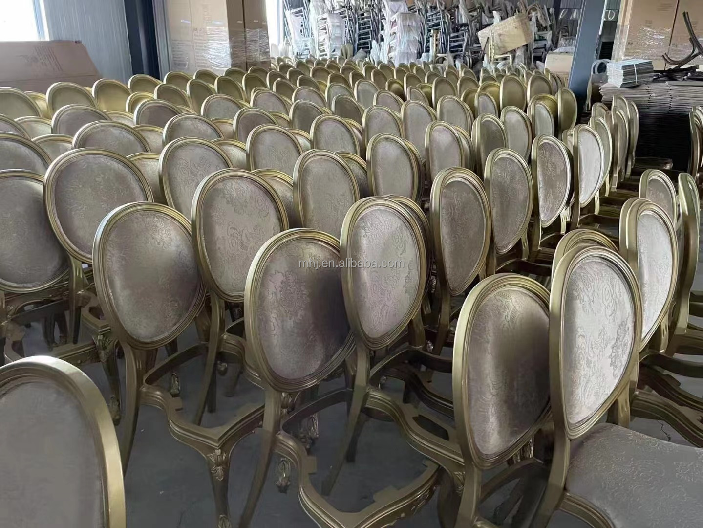 MHJ furniture - Stack Party Rental Black Ghost Wedding Louis Resin Chair Plastic chair and table 11