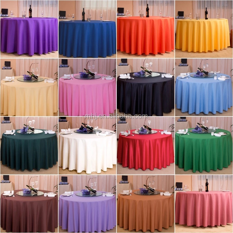 MHJ furniture - Factory Wholesale Polyester Hotel Round Table Clothes Table Cover Chair cover/Table cloth/Napkins/Sash 15