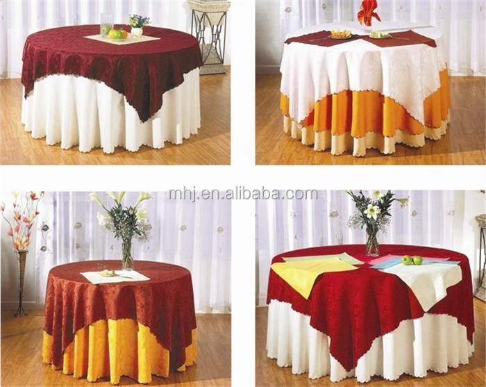 MHJ furniture - Factory Wholesale Polyester Hotel Round Table Clothes Table Cover Chair cover/Table cloth/Napkins/Sash 10