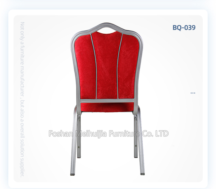 Wholesale stackable aluminum banquet chairs red velvet wedding hotel chair