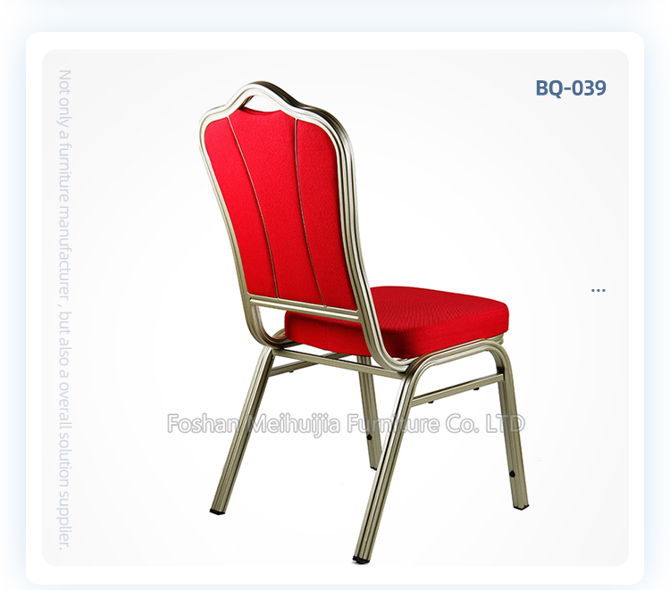 Wholesale stackable aluminum banquet chairs red velvet wedding hotel chair