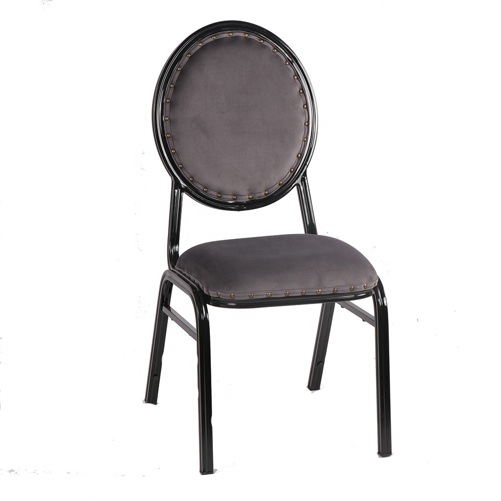 MHJ furniture - Hot Sale Factory Outlet Stackable Aluminum Round Back Hotel Banquet Chair Banquet chair 8
