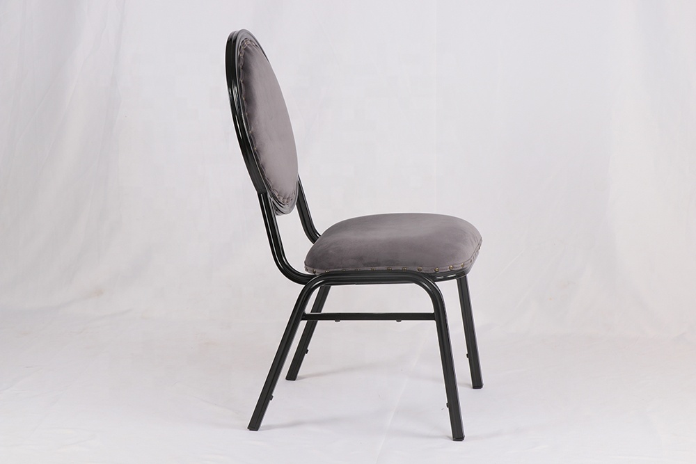MHJ furniture - Hot Sale Factory Outlet Stackable Aluminum Round Back Hotel Banquet Chair Banquet chair 11
