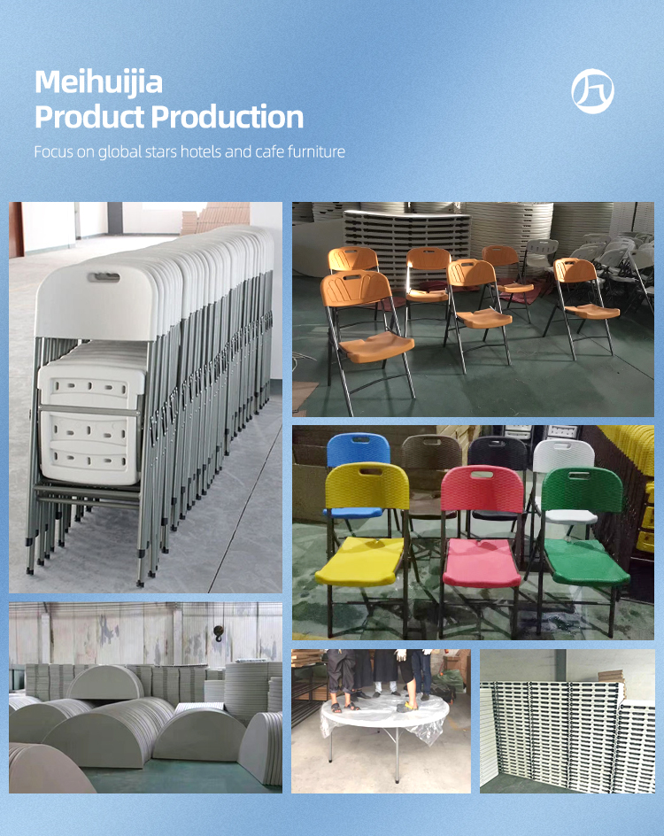 Wholesale stackable leg white outdoor high density polyethylene plastic round table