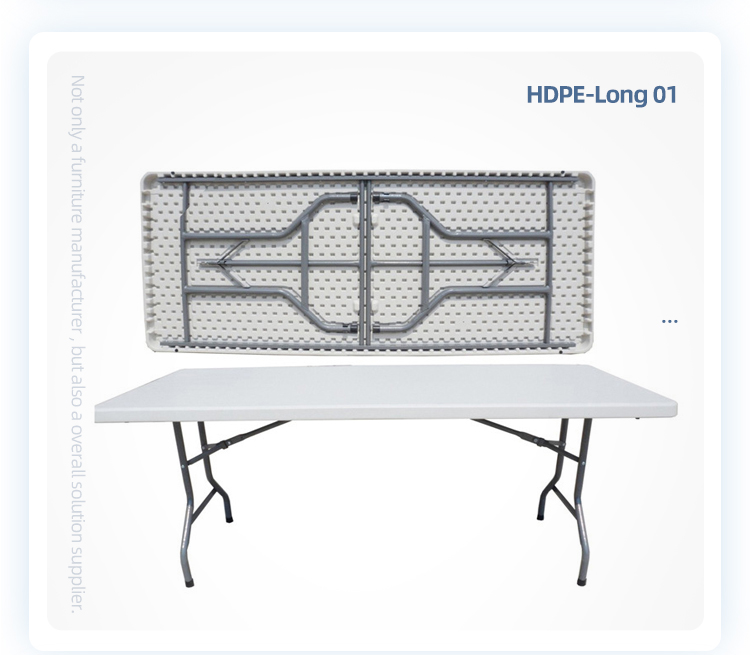 Outdoor furniture hdpe folding rectangle restaurant event banquet 8 people table
