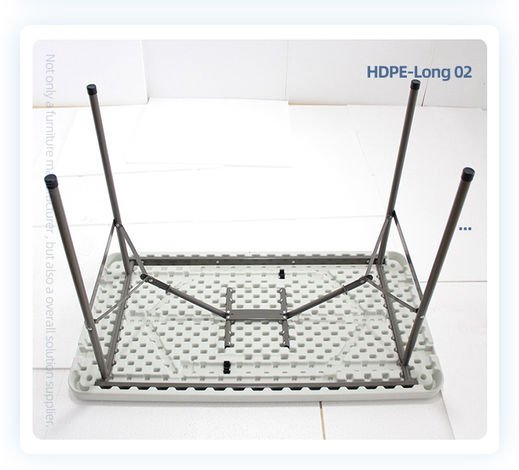 outdoor folding 4-foot white hdpe rectangle folding table for event