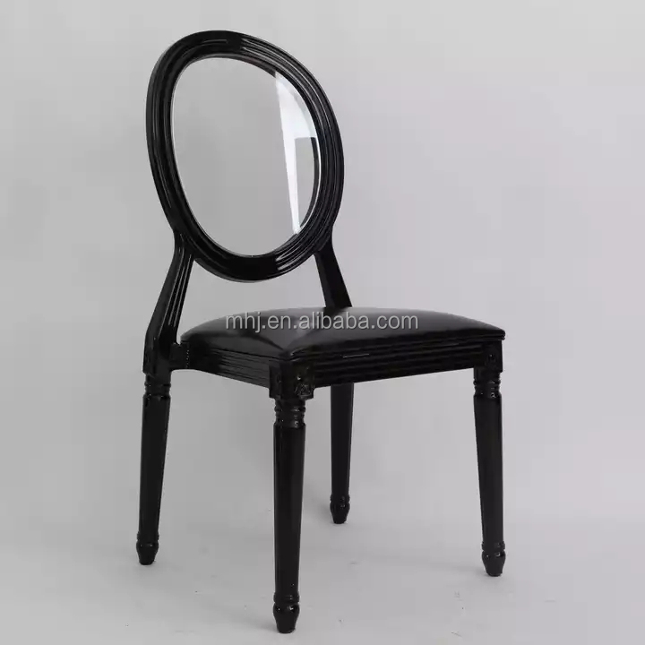 MHJ furniture - Stack Party Rental Black Ghost Wedding Louis Resin Chair Plastic chair and table 7