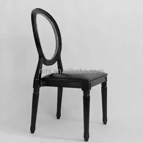 MHJ furniture - Stack Party Rental Black Ghost Wedding Louis Resin Chair Plastic chair and table 8