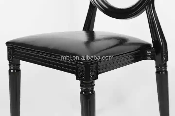 MHJ furniture - Stack Party Rental Black Ghost Wedding Louis Resin Chair Plastic chair and table 10