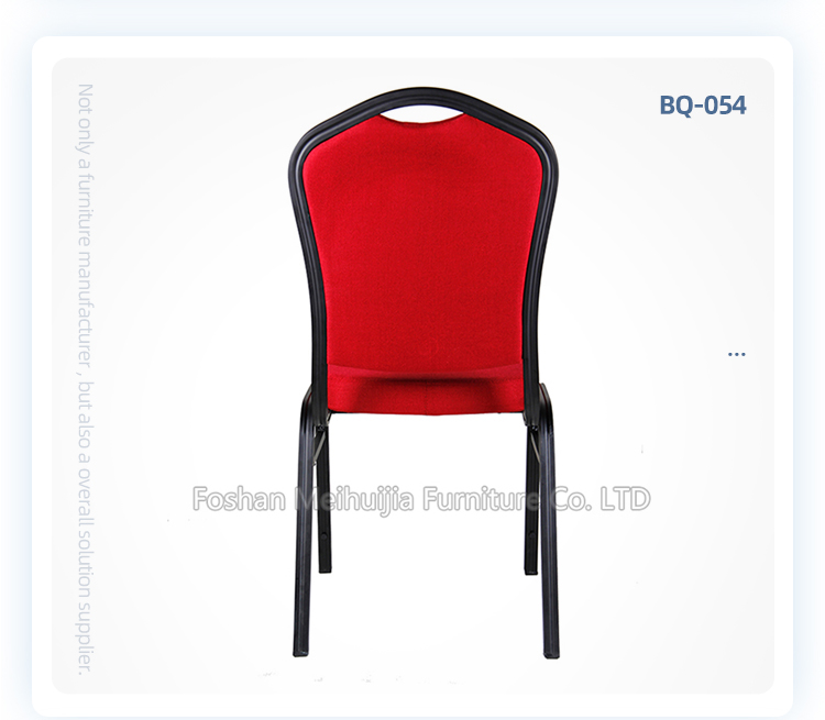 Red fabric stacking aluminum padded exhibition center chair interlocking hotel banquet chairs