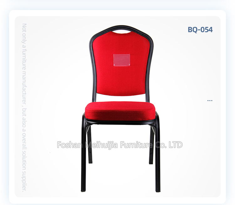 Red fabric stacking aluminum padded exhibition center chair interlocking hotel banquet chairs