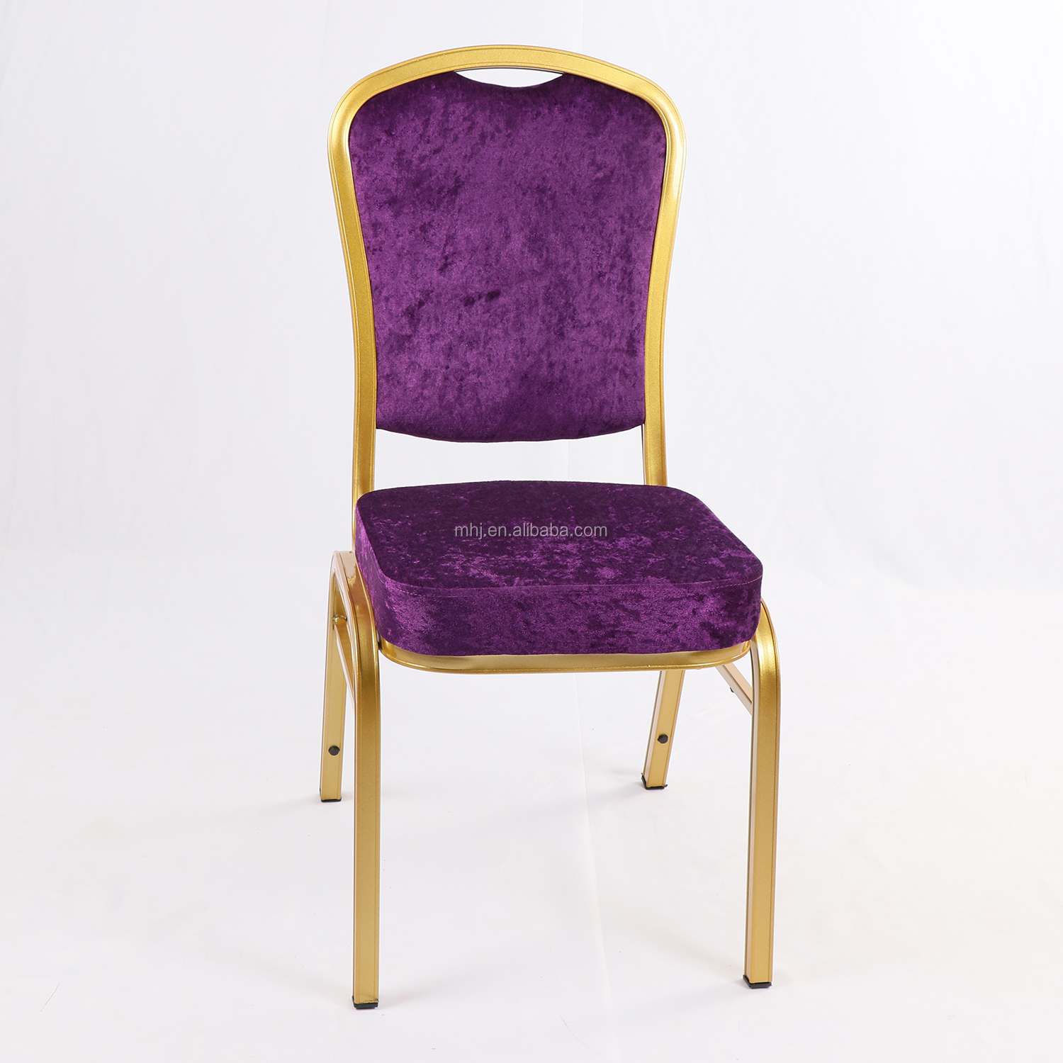 MHJ furniture - Quality Purple Velvet Aluminum Hotel Banquet Chair For Event Banquet chair 8