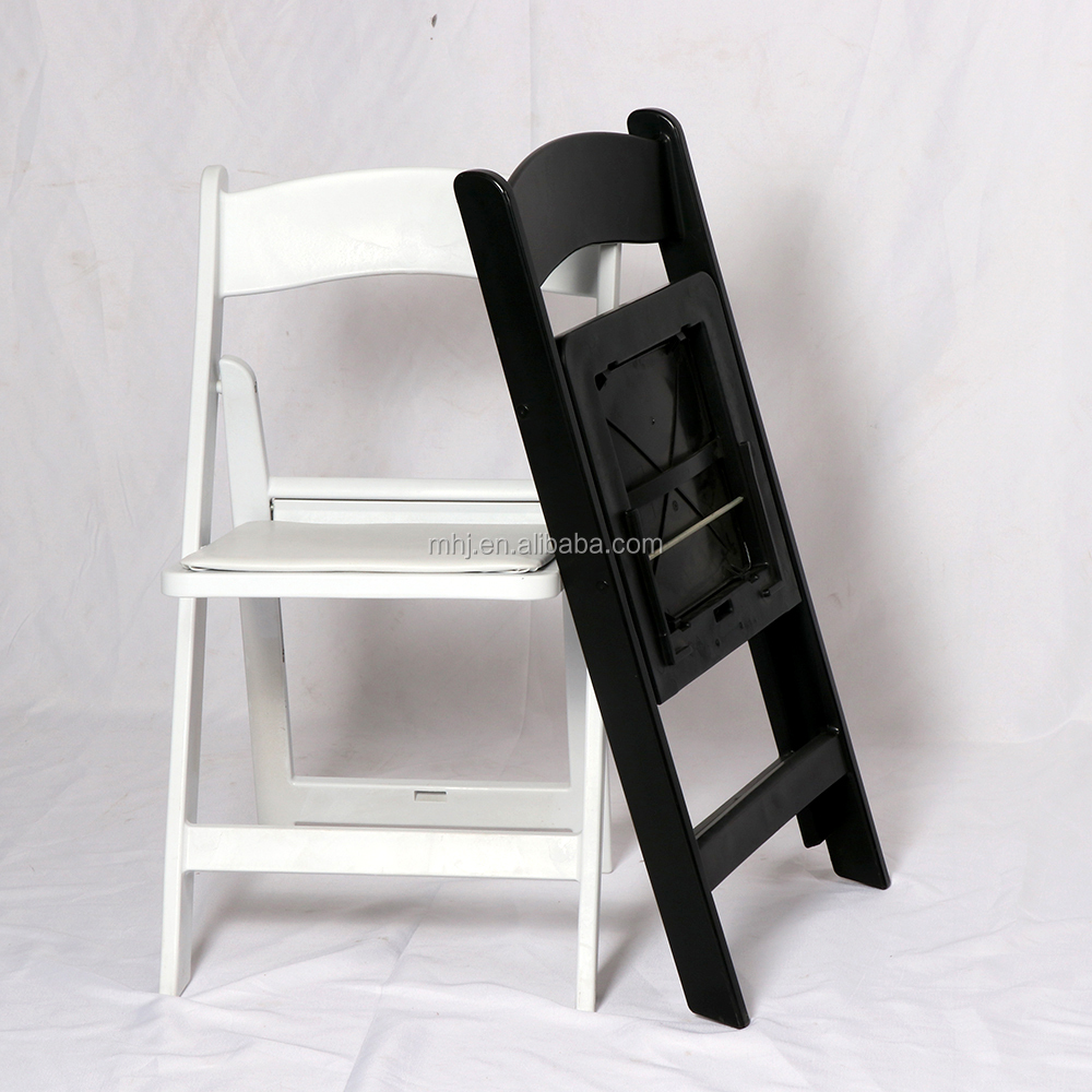 MHJ furniture - Portable Plastic White Folding Wedding Chairs Plastic chair and table 13
