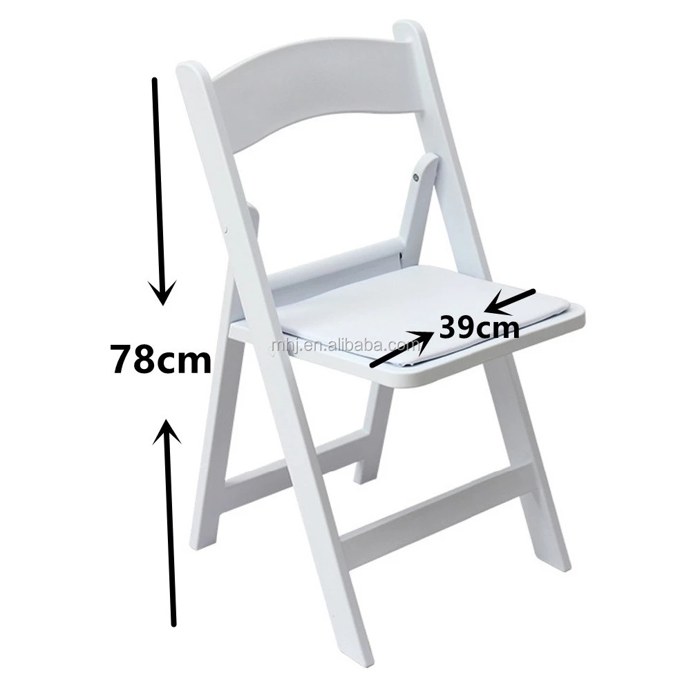 MHJ furniture - Portable Plastic White Folding Wedding Chairs Plastic chair and table 14