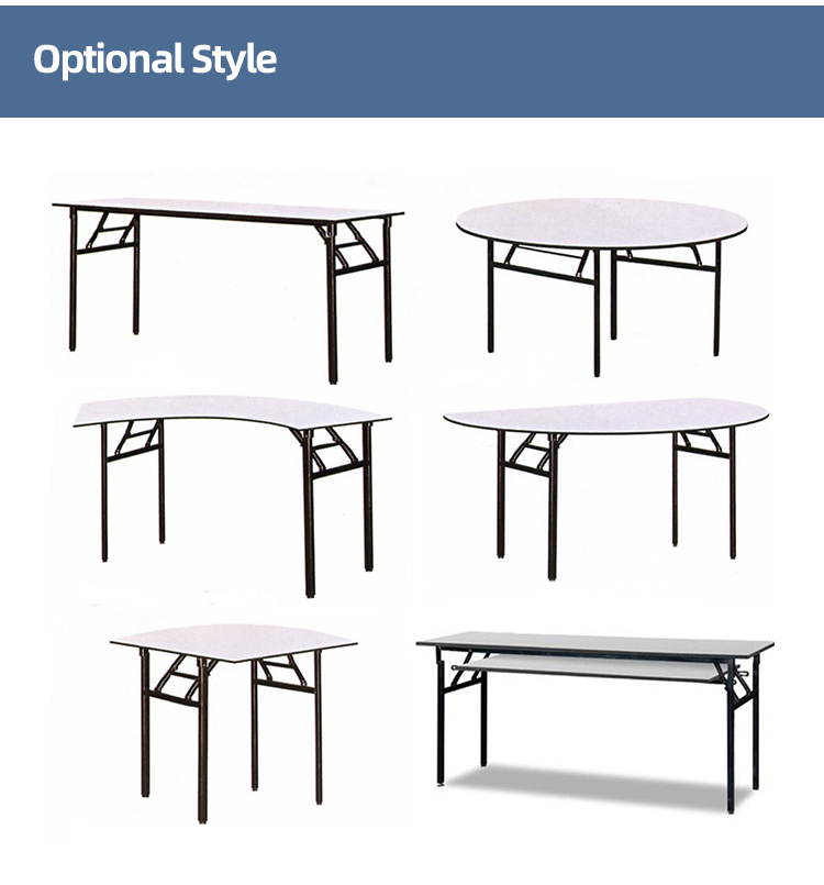 Wholesale foldable hotel event indoor restaurant rectangle folding tables