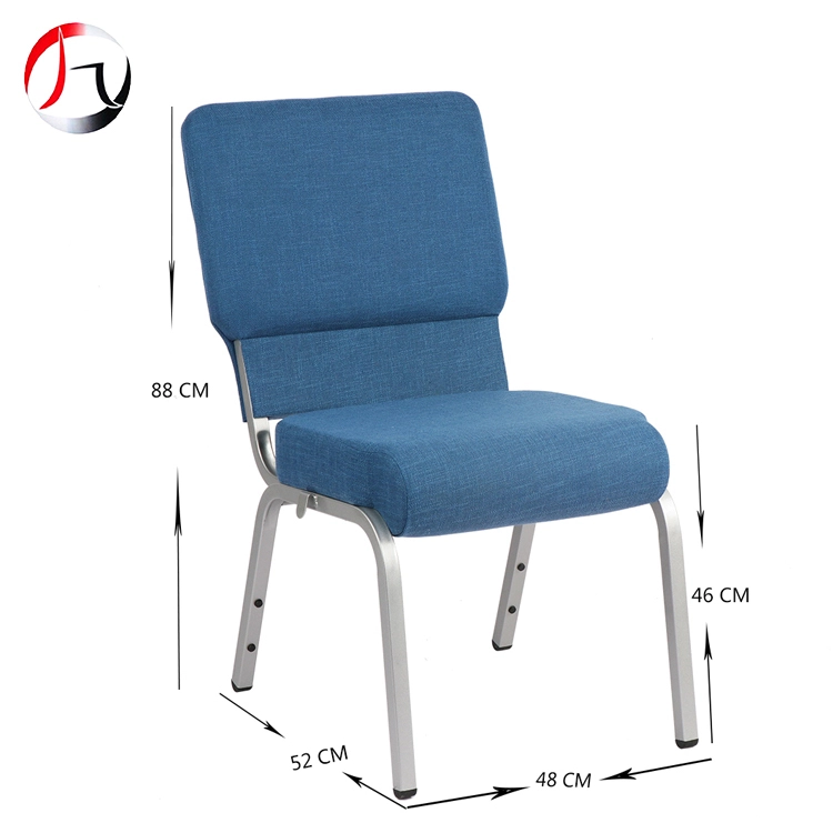 MHJ furniture - Oem Odm Commercial Theater Hall Connecting Stackable Aluminum Ganging Church Hall Banquet Chair Church chair 1