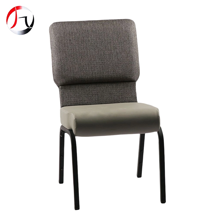 MHJ furniture - Wholesale Stackable Metal Chairs Pu Leather Pulpit Auditorium Interlocking Church Chair Church chair 1