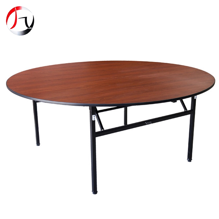 MHJ furniture - Hotel Furniture Durable Wooden Laminate Table Top Melamine Round Banquet Folding Tables Banquet table 1