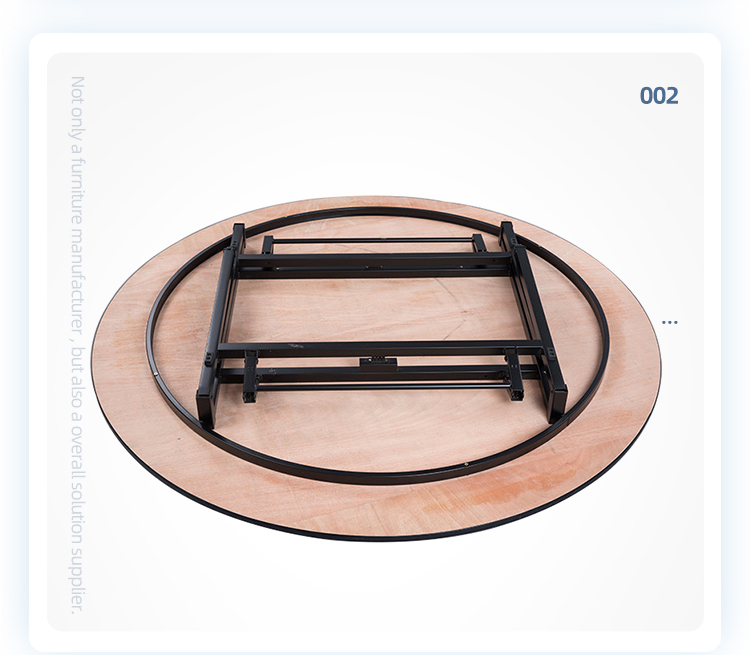 Hotel furniture durable wooden laminate table top melamine round banquet folding tables