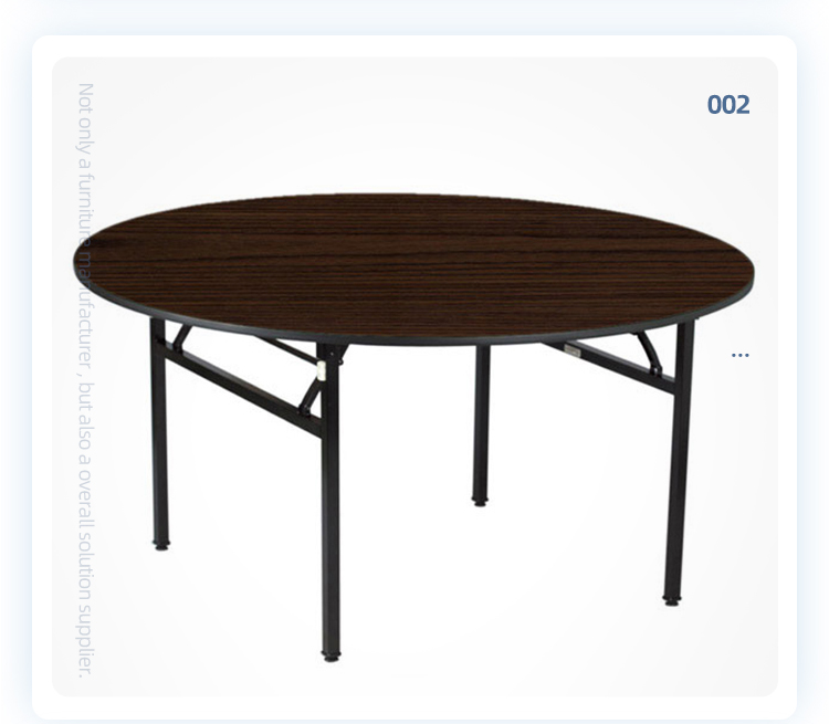 Hotel furniture durable wooden laminate table top melamine round banquet folding tables