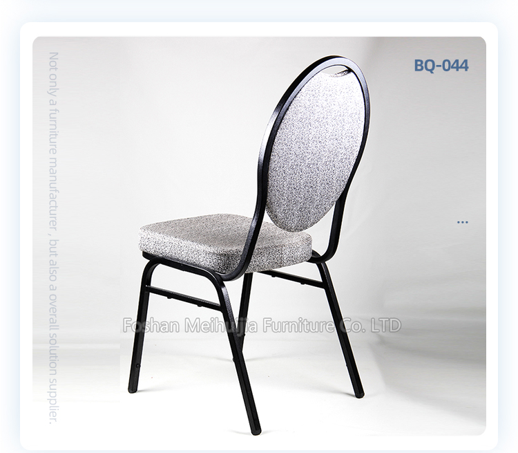 Wedding furniture Iron steel metal oval round back hotel banquet hall chairs