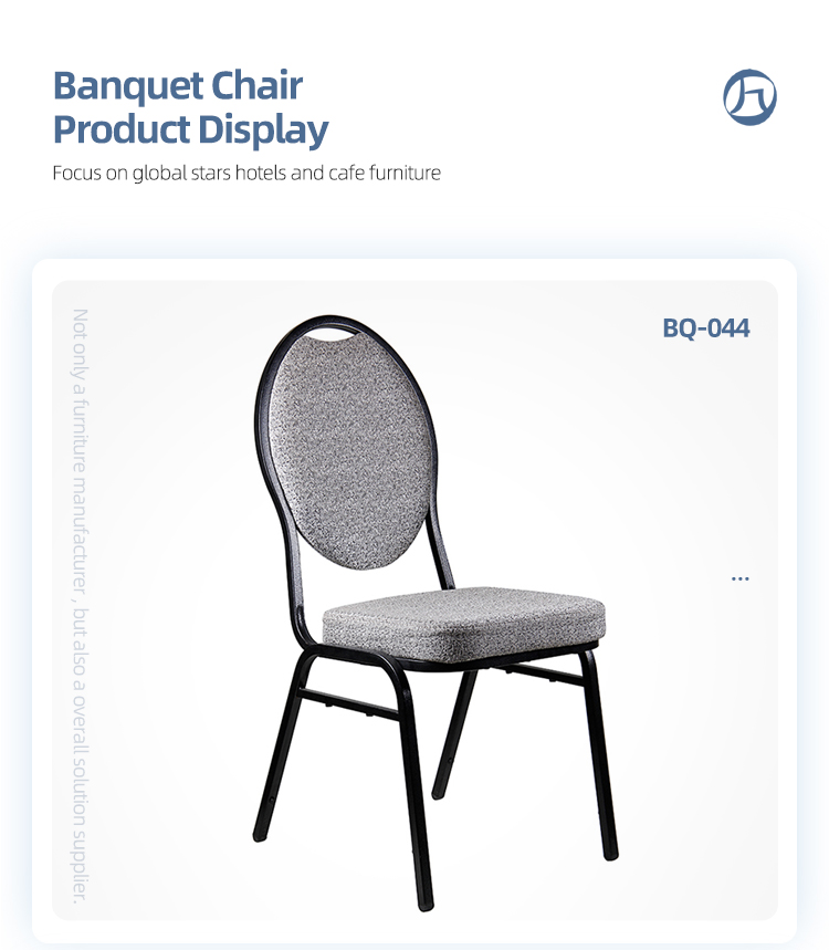 Wedding furniture Iron steel metal oval round back hotel banquet hall chairs