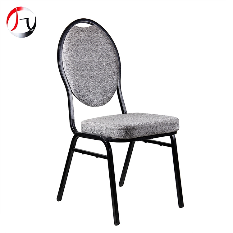 MHJ furniture - Wedding Furniture Iron Steel Metal Oval Round Back Hotel Banquet Hall Chairs Banquet chair 1