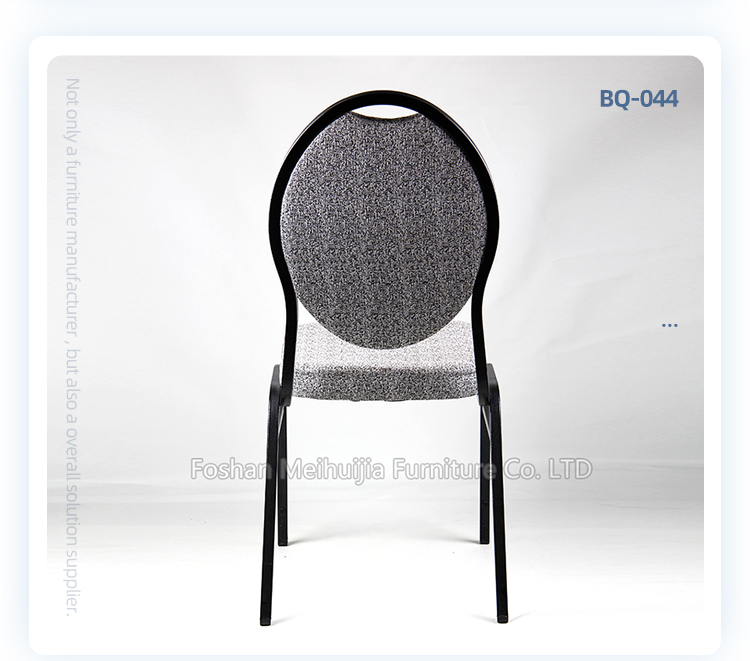 Wedding furniture Iron steel metal oval round back hotel banquet hall chairs