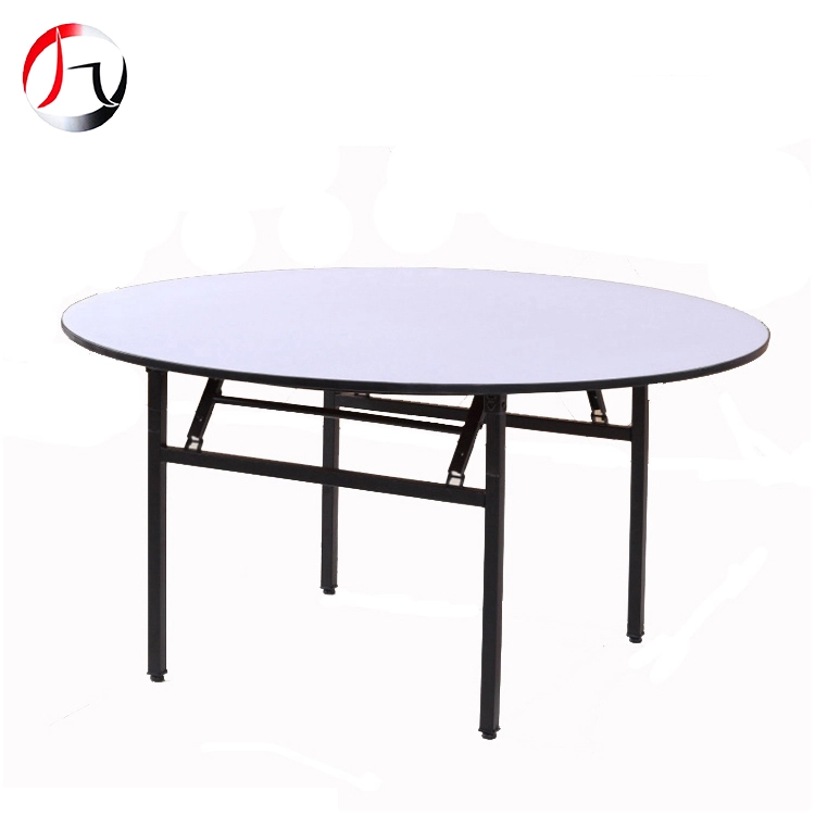 MHJ furniture - Custom Cheap 18mm Plywood Pvc Surface 6ft Round Folding Hotel Banquet Table Banquet table 1