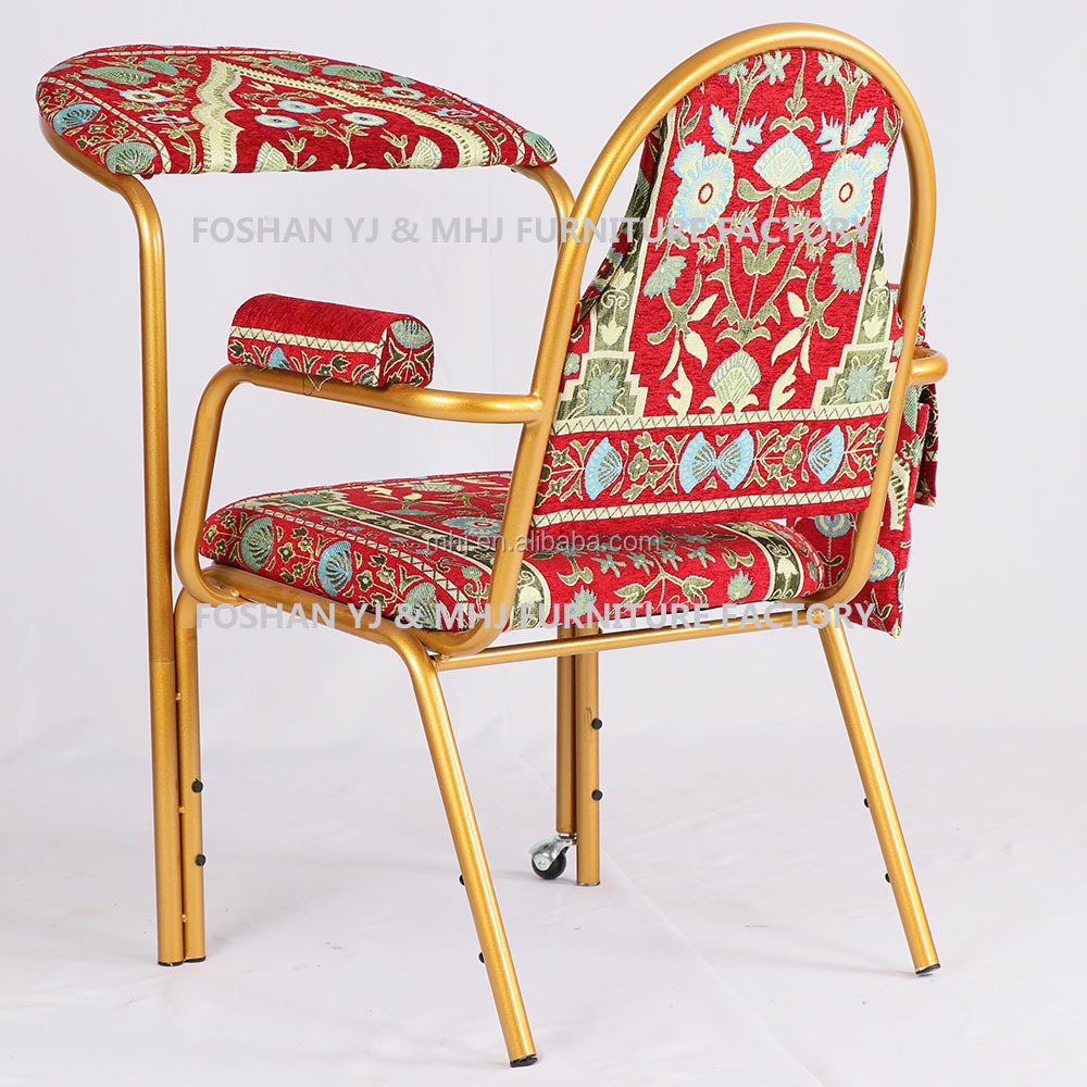 MHJ furniture - Stackable Metal Red Carpet Prayer Muslim Chair Armchairs For Church Muslim chair 10