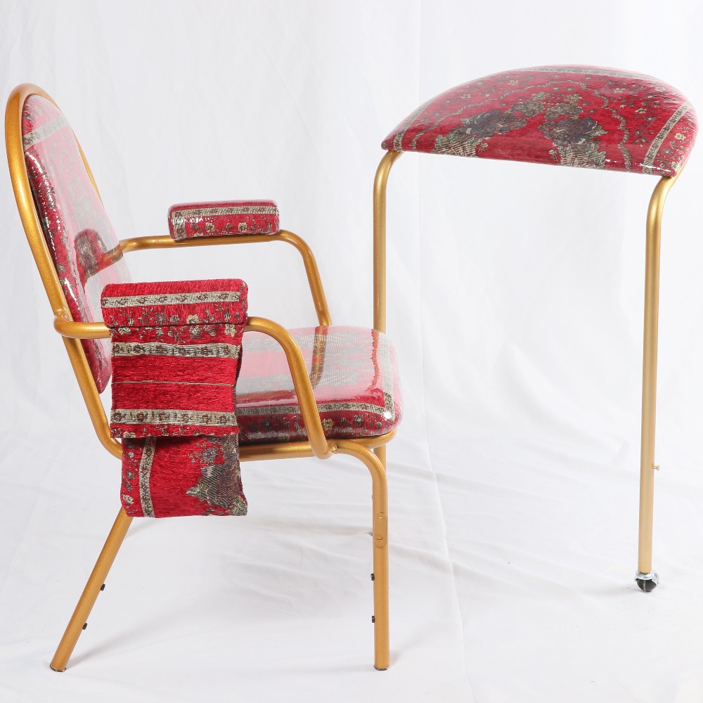 MHJ furniture - Stackable Metal Red Carpet Prayer Muslim Chair Armchairs For Church Muslim chair 11