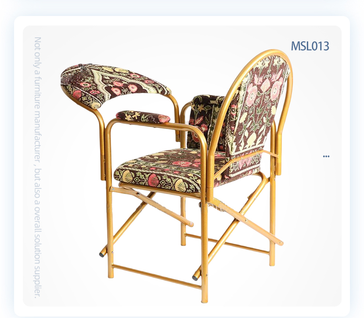 New model mosque Islam church salah folding iron muslim prayer chair with armrest