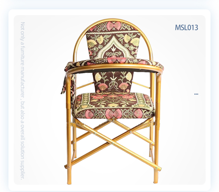 New model mosque Islam church salah folding iron muslim prayer chair with armrest