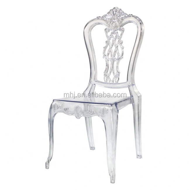 MHJ furniture - High Quality Resin Acrylic Plastic Wedding Clear Transparent Princess Chair Plastic chair and table 1