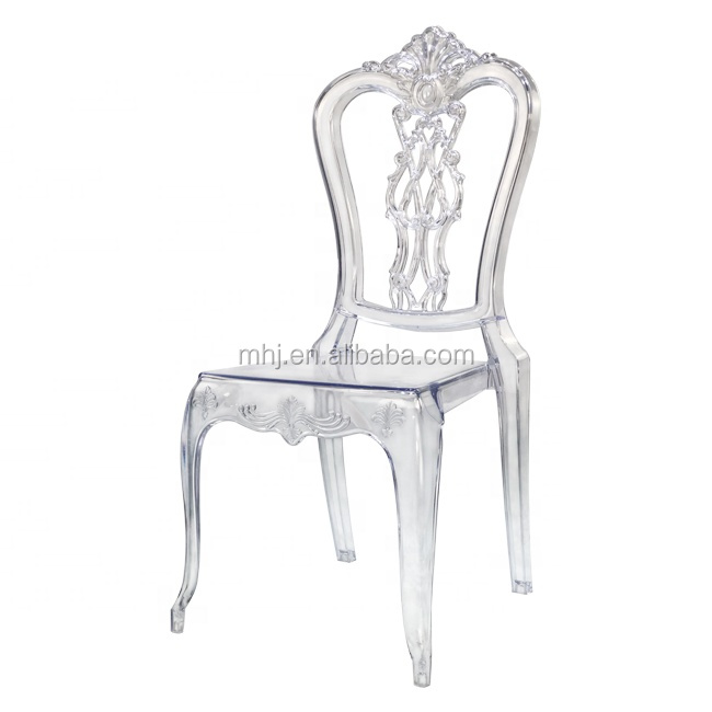 MHJ furniture - High Quality Resin Acrylic Plastic Wedding Clear Transparent Princess Chair Plastic chair and table 7