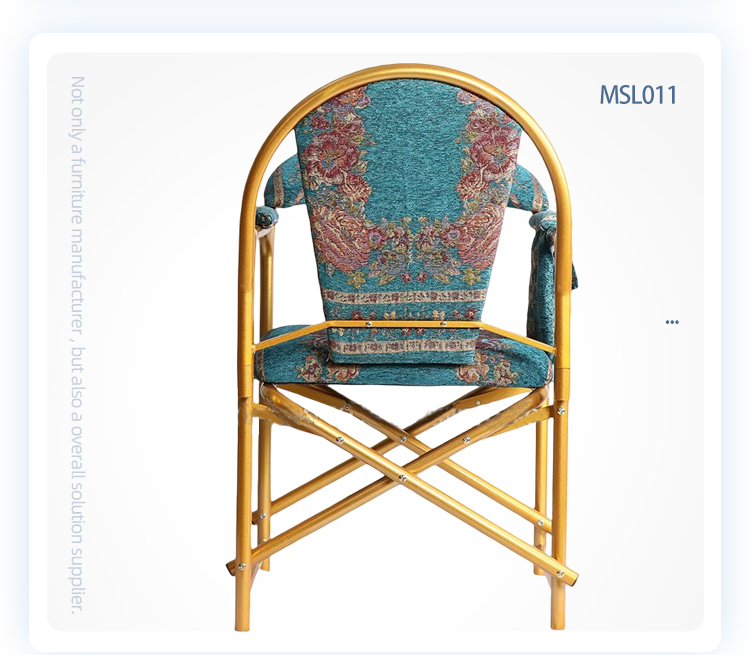 Hot sale luxury back rest foldable metal armrest Islam muslim prayer chair mat chair