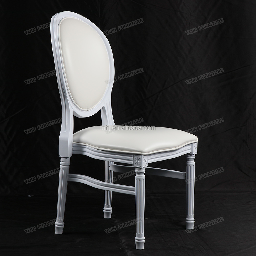 MHJ furniture - White Clear Resin Stackable Ghost Chairs Royal Banquet Wedding Chair Plastic chair and table 10