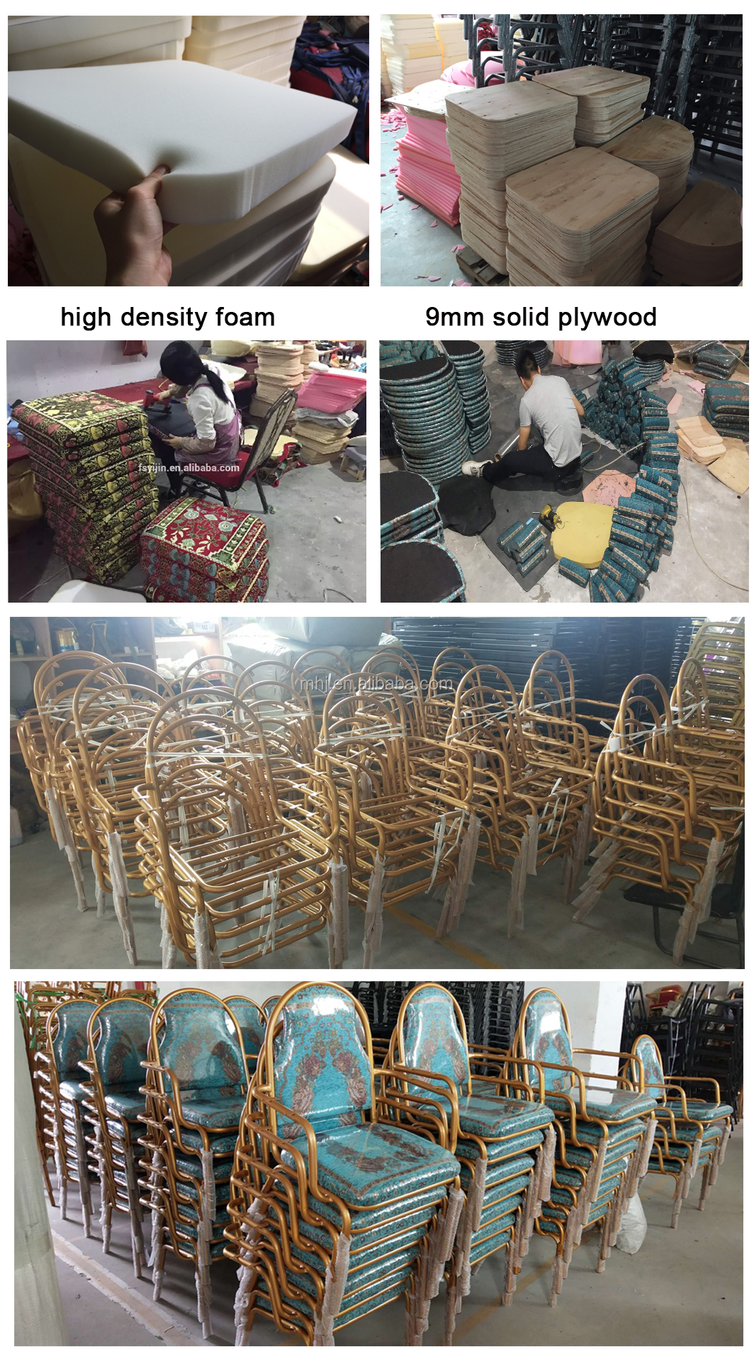 MHJ furniture - High Quality Stackable Metal Muslim Prayer Chair Muslim chair 17