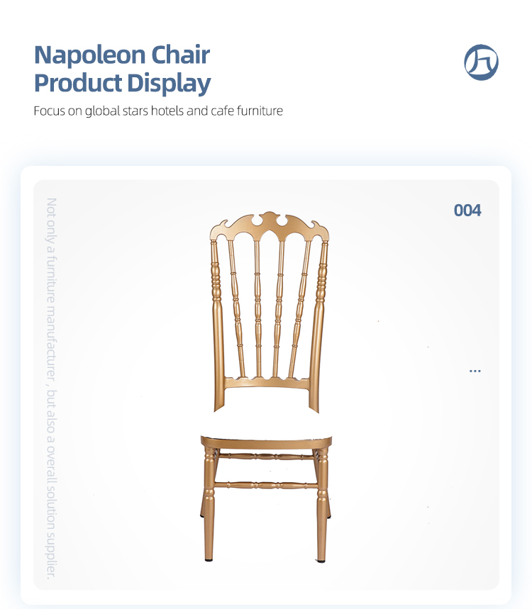 global hot sale luxury High back rose gold  cushion napoleon chair