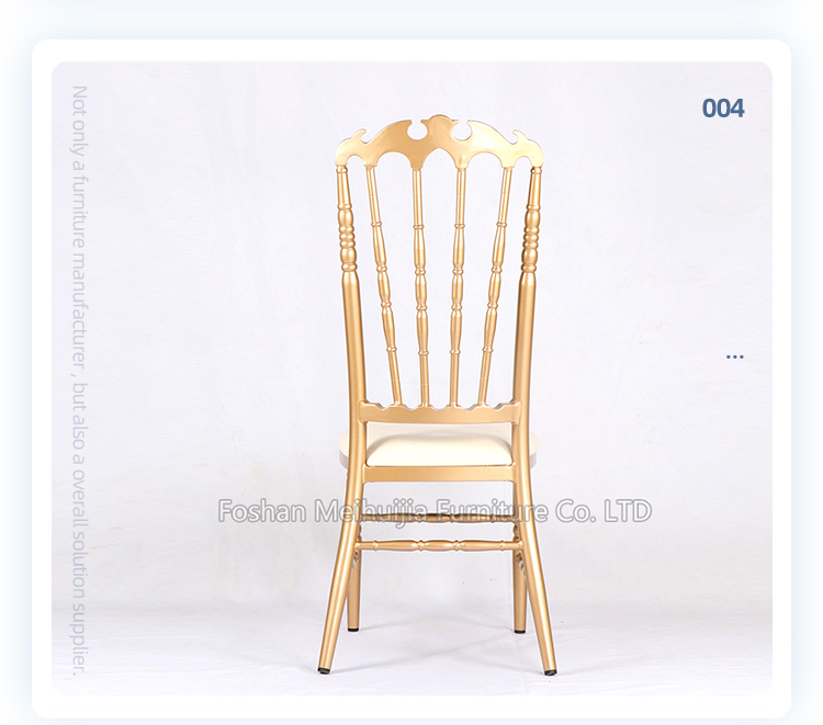 global hot sale luxury High back rose gold  cushion napoleon chair