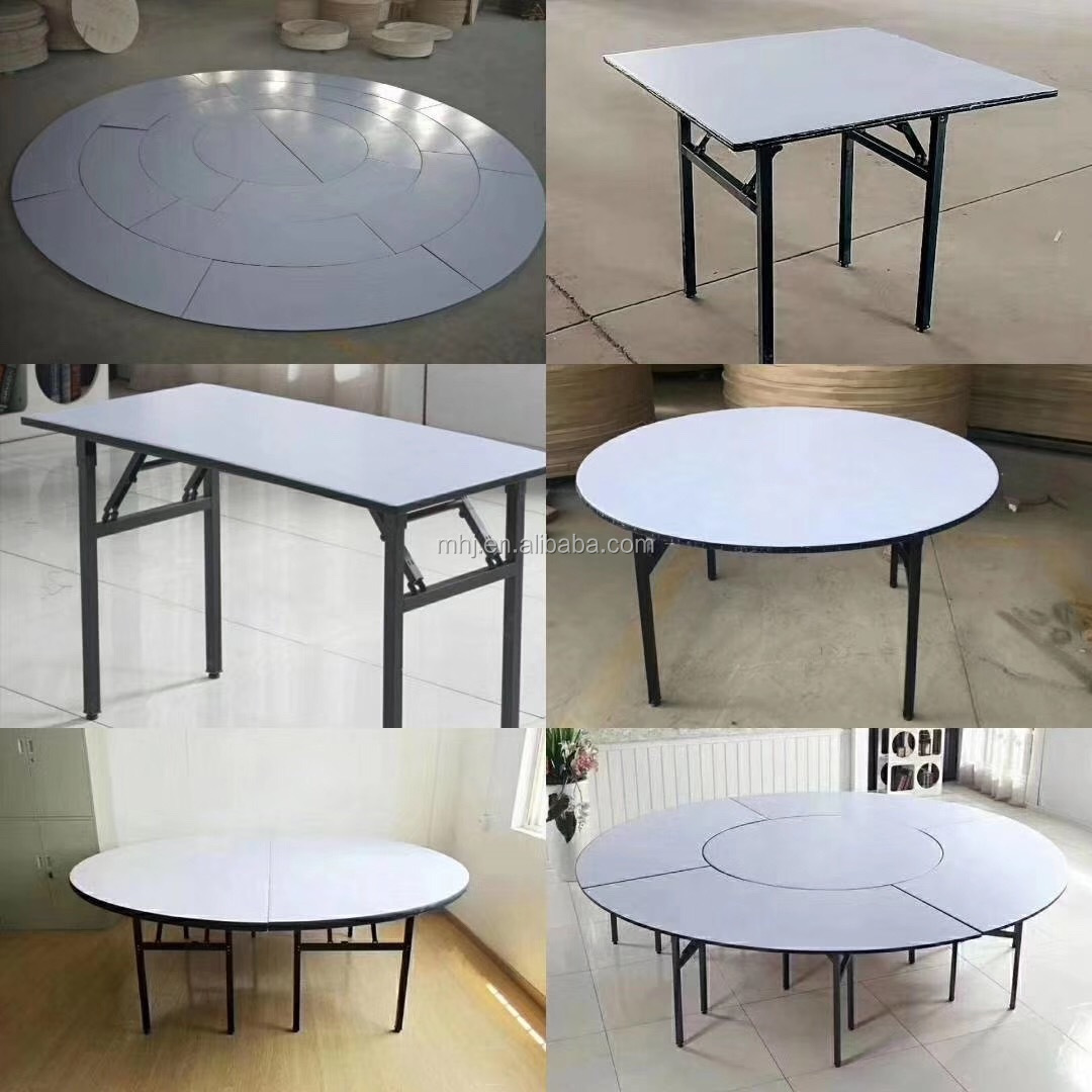 MHJ furniture - Wholesale Combined Hotel Banquet Sector Wood Party Round Wedding Event Table Tables 9